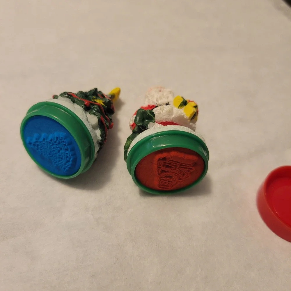Mystic Industries Christmas Figurines Santa Claus &Tree Miniatures Holiday Decor